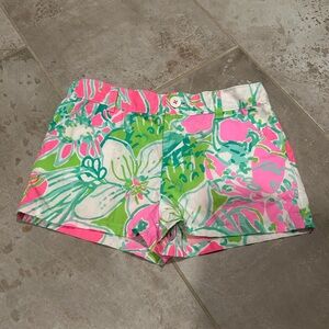 Lilly Pulitzer Floral Shorts Girls 8
